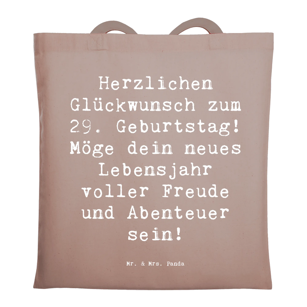 Tragetasche Spruch 29. Geburtstag Glückwunsch Beuteltasche, Beutel, Einkaufstasche, Jutebeutel, Stoffbeutel, Tasche, Shopper, Umhängetasche, Strandtasche, Schultertasche, Stofftasche, Tragetasche, Badetasche, Jutetasche, Einkaufstüte, Laptoptasche, Geburtstag, Geburtstagsgeschenk, Geschenk