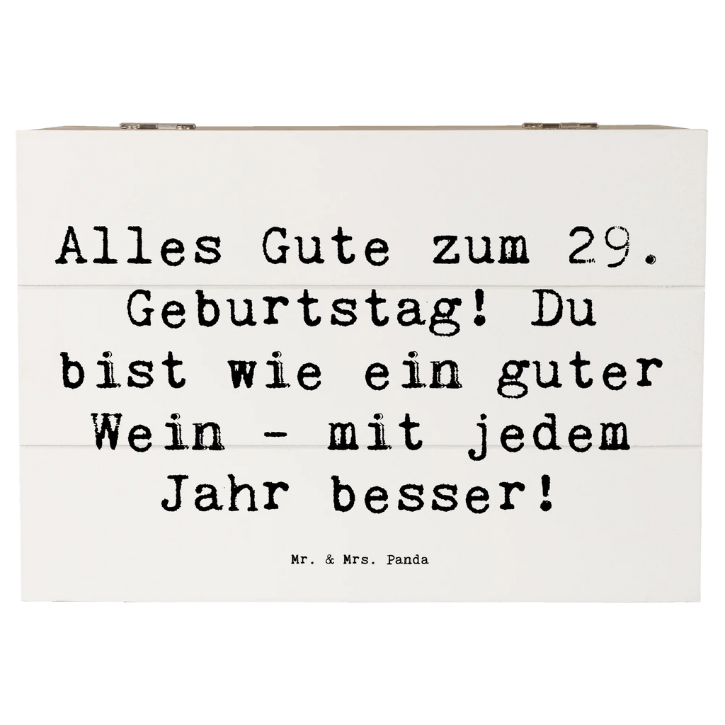 Holzkiste Spruch 29. Geburtstag Glückwünsche Aufbewahrungsbox, Erinnerungsbox, Holzkiste, Erinnerungskiste, Geschenkbox, Dekokiste, Schatulle, Geschenkdose, Truhe, Kiste, XXL, Schatzkiste, Geburtstag, Geburtstagsgeschenk, Geschenk