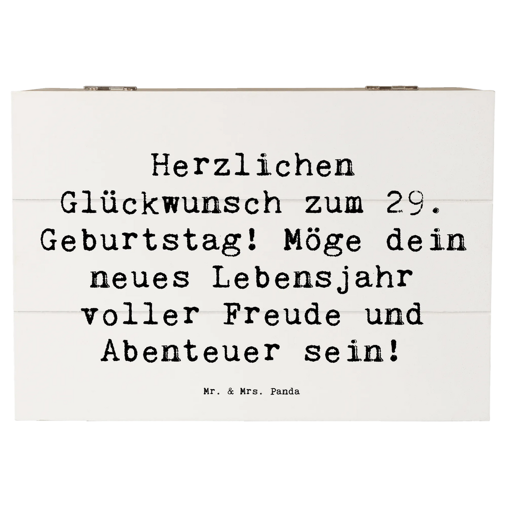 Holzkiste Spruch 29. Geburtstag Glückwunsch Erinnerungsbox, Geschenkdose, Geschenkbox, Truhe, Dekokiste, Erinnerungskiste, Kiste, XXL, Holzkiste, Schatzkiste, Schatulle, Aufbewahrungsbox, Geburtstag, Geburtstagsgeschenk, Geschenk