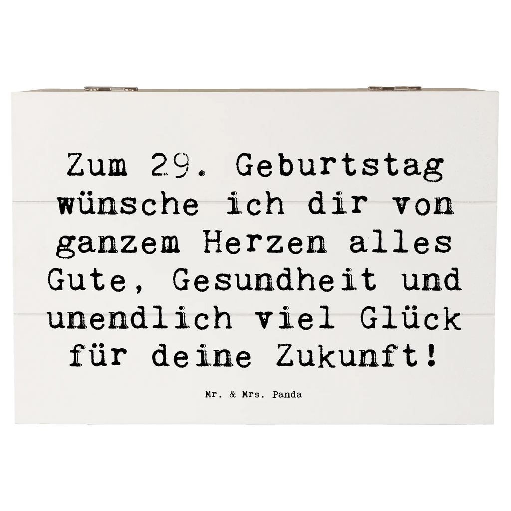 Holzkiste Spruch 29. Geburtstag Wünsche XXL, Schatulle, Geschenkbox, Erinnerungsbox, Geschenkdose, Schatzkiste, Holzkiste, Dekokiste, Kiste, Aufbewahrungsbox, Erinnerungskiste, Truhe, Geburtstag, Geburtstagsgeschenk, Geschenk