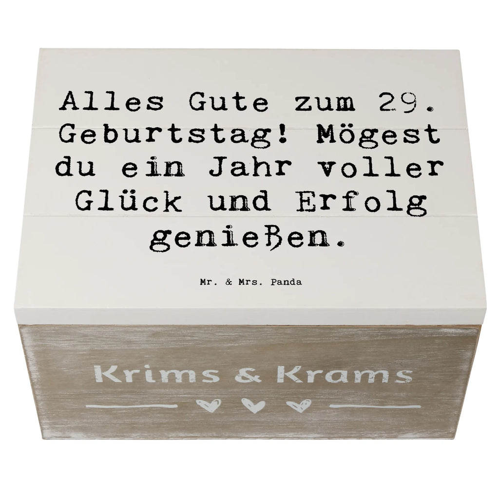 Holzkiste Spruch 29. Geburtstag Schatulle, Erinnerungskiste, Kiste, Schatzkiste, Geschenkbox, Holzkiste, Truhe, Erinnerungsbox, XXL, Dekokiste, Geschenkdose, Aufbewahrungsbox, Geburtstag, Geburtstagsgeschenk, Geschenk