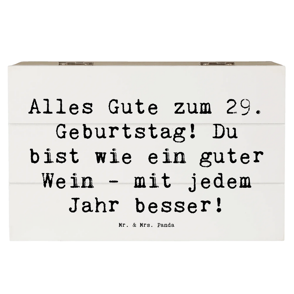 Holzkiste Spruch 29. Geburtstag Glückwünsche Aufbewahrungsbox, Erinnerungsbox, Holzkiste, Erinnerungskiste, Geschenkbox, Dekokiste, Schatulle, Geschenkdose, Truhe, Kiste, XXL, Schatzkiste, Geburtstag, Geburtstagsgeschenk, Geschenk