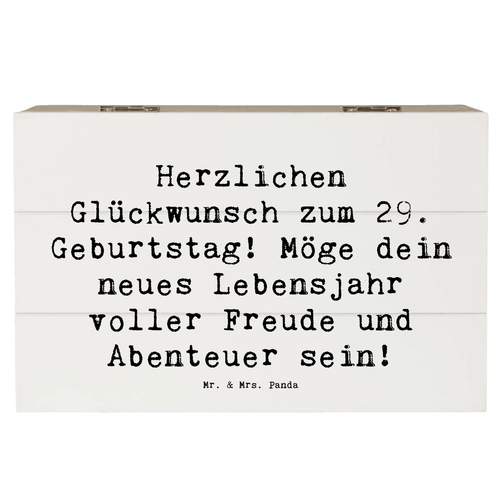 Holzkiste Spruch 29. Geburtstag Glückwunsch Erinnerungsbox, Geschenkdose, Geschenkbox, Truhe, Dekokiste, Erinnerungskiste, Kiste, XXL, Holzkiste, Schatzkiste, Schatulle, Aufbewahrungsbox, Geburtstag, Geburtstagsgeschenk, Geschenk