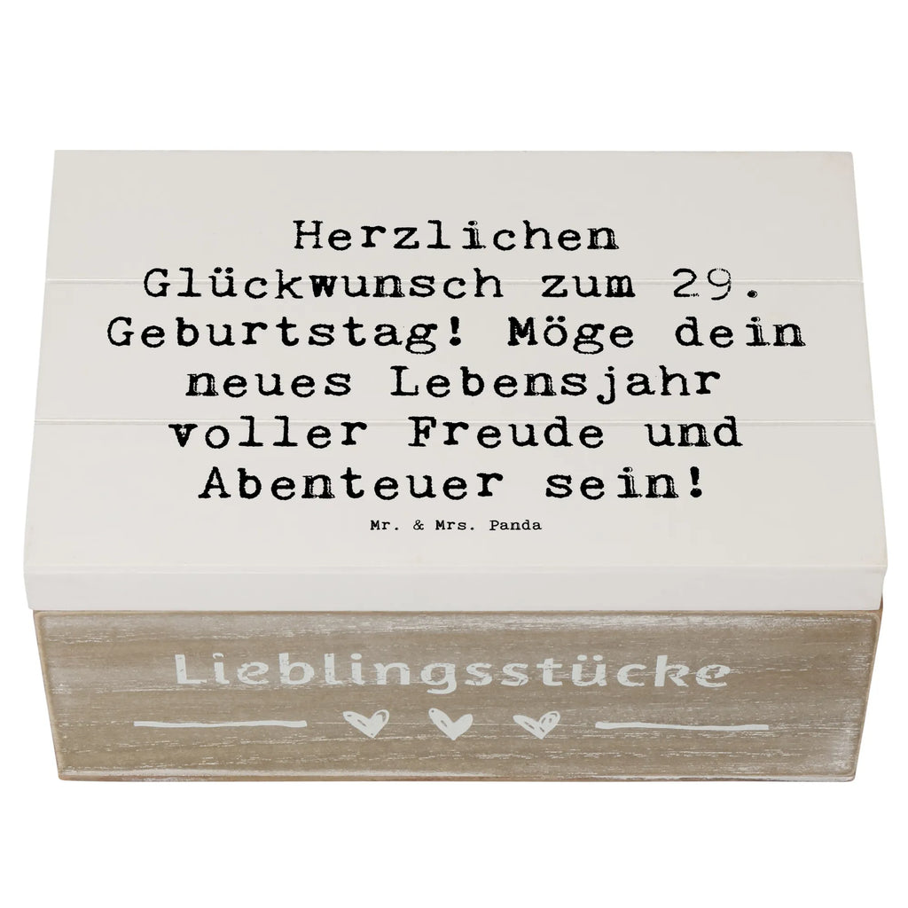 Holzkiste Spruch 29. Geburtstag Glückwunsch Erinnerungsbox, Geschenkdose, Geschenkbox, Truhe, Dekokiste, Erinnerungskiste, Kiste, XXL, Holzkiste, Schatzkiste, Schatulle, Aufbewahrungsbox, Geburtstag, Geburtstagsgeschenk, Geschenk