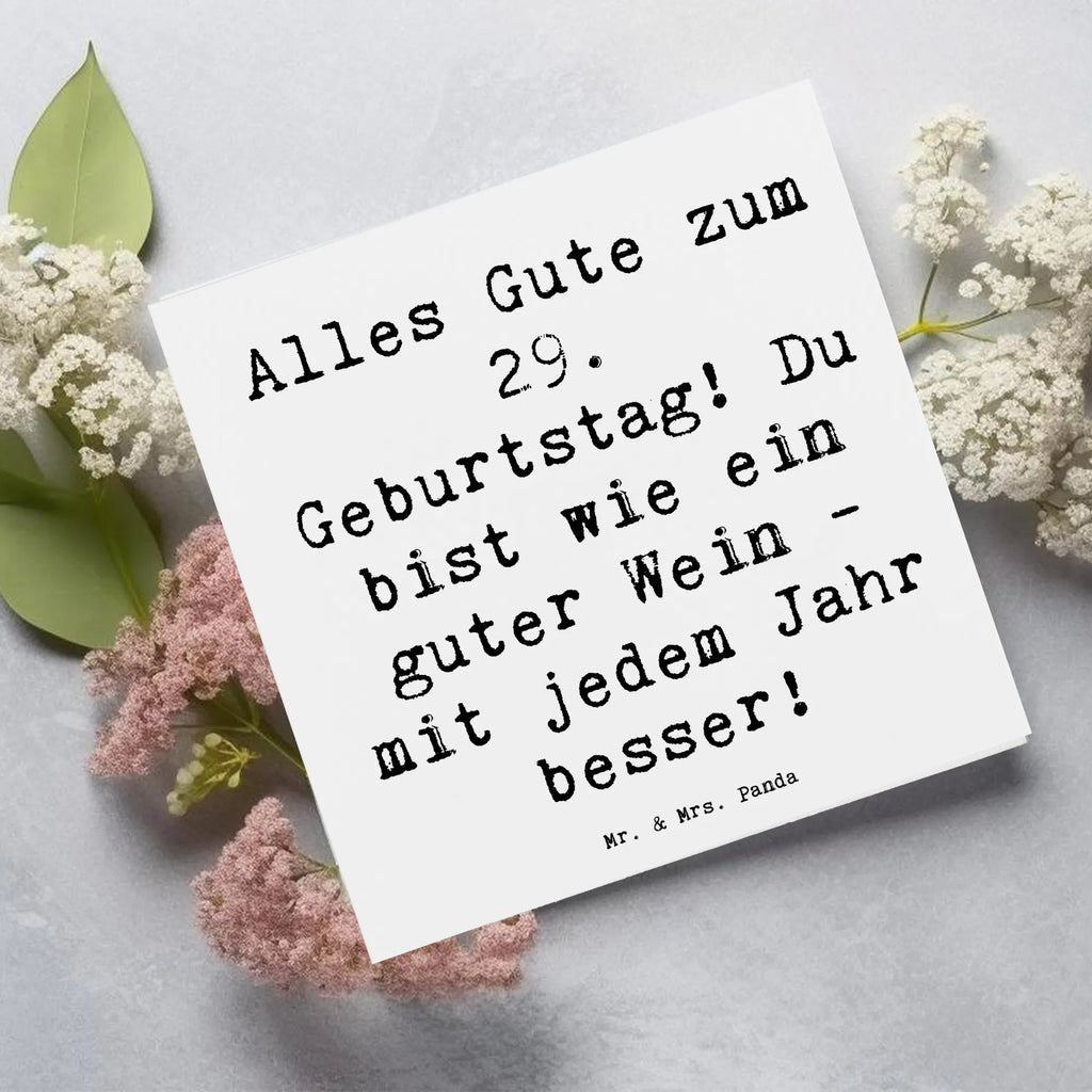 Deluxe Karte Spruch 29. Geburtstag Glückwünsche Klappkarte, Hochwertige Grußkarte, Einladungskarte, Karte, Geburtstagskarte, Grußkarte, Hochwertige Klappkarte, Glückwunschkarte, Hochzeitskarte, Geburtstag, Geburtstagsgeschenk, Geschenk