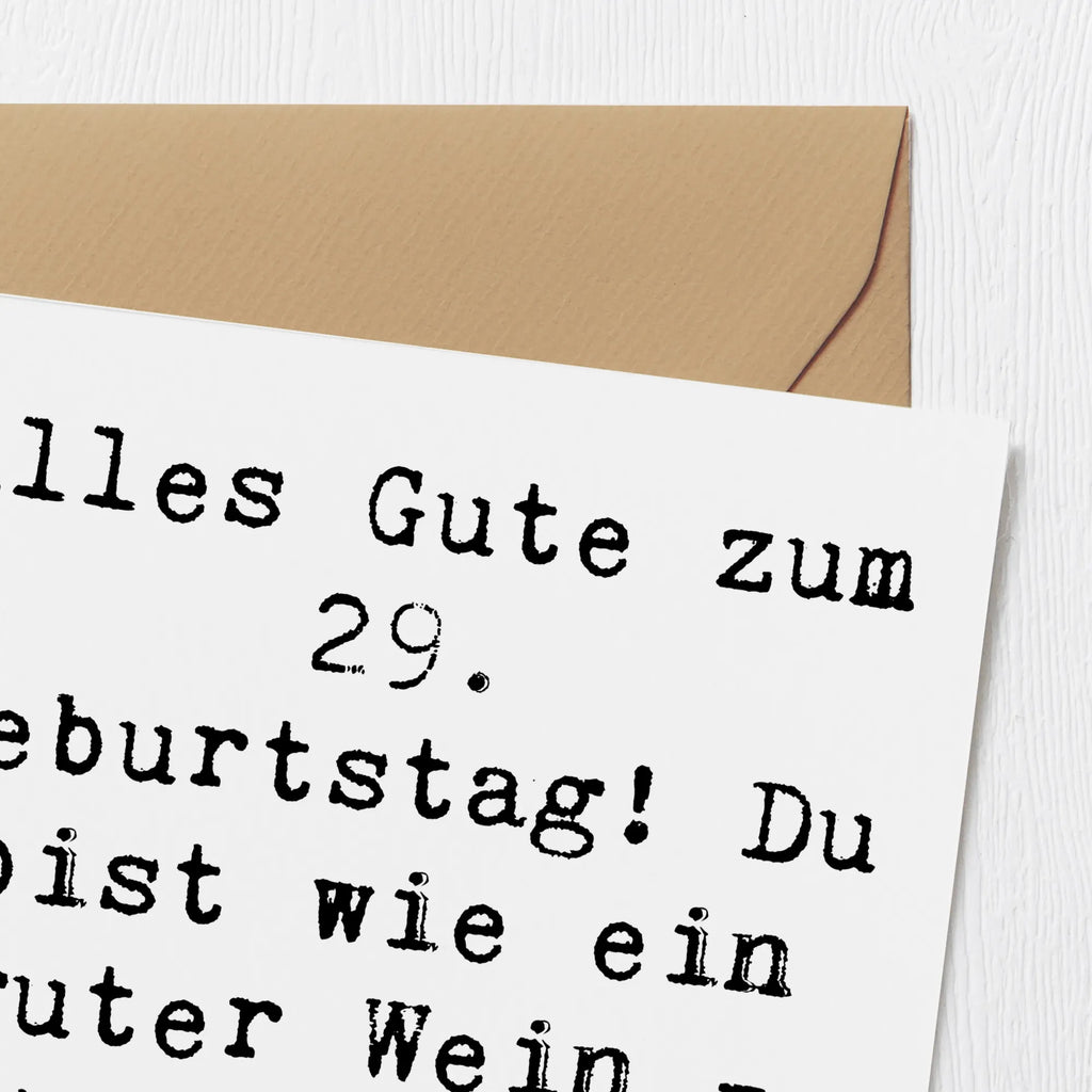 Deluxe Karte Spruch 29. Geburtstag Glückwünsche Klappkarte, Hochwertige Grußkarte, Einladungskarte, Karte, Geburtstagskarte, Grußkarte, Hochwertige Klappkarte, Glückwunschkarte, Hochzeitskarte, Geburtstag, Geburtstagsgeschenk, Geschenk