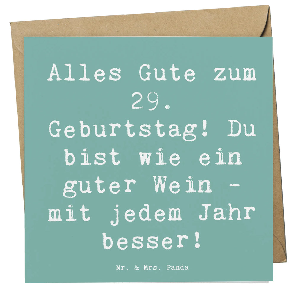Deluxe Karte Spruch 29. Geburtstag Glückwünsche Klappkarte, Hochwertige Grußkarte, Einladungskarte, Karte, Geburtstagskarte, Grußkarte, Hochwertige Klappkarte, Glückwunschkarte, Hochzeitskarte, Geburtstag, Geburtstagsgeschenk, Geschenk