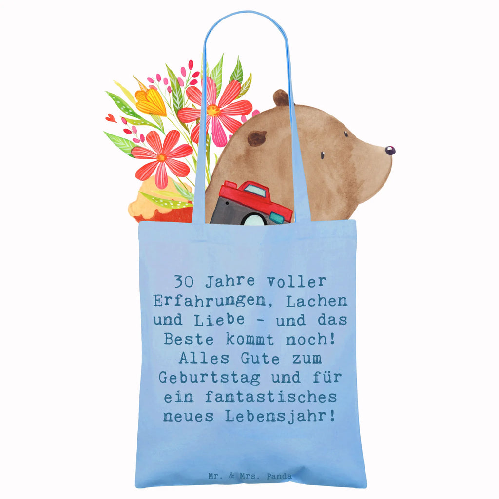 Tote bag Saying 30 Jahre voller Erfahrungen, Lachen und Liebe - und das Beste kommt noch! Alles Gute zum Geburtstag und für ein fantastisches neues Lebensjahr! Laptoptasche, Stoffbeutel, Badetasche, Stofftasche, Einkaufstüte, Jutetasche, Beutel, Umhängetasche, Einkaufstasche, Tasche, Tragetasche, Schultertasche, Beuteltasche, Shopper, Jutebeutel, Strandtasche, Geburtstag, Geburtstagsgeschenk, Geschenk