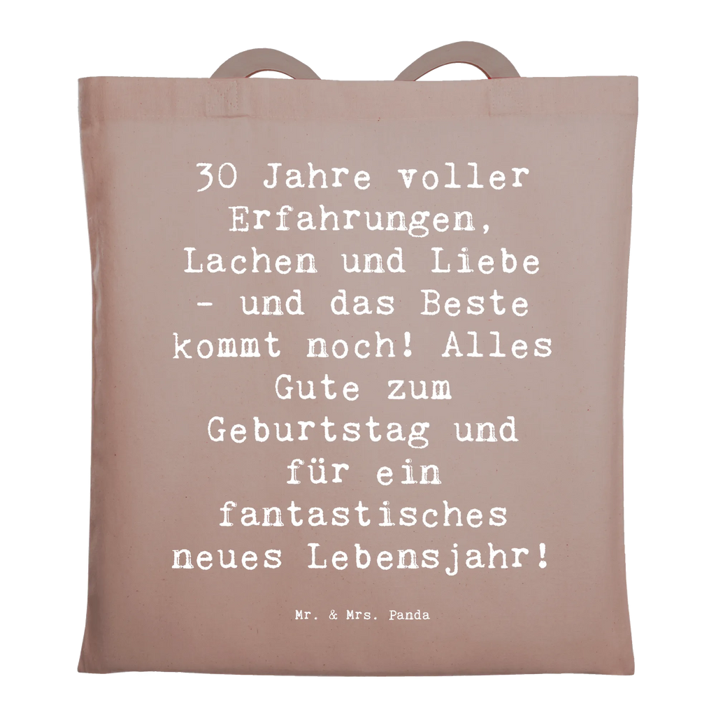Tote bag Saying 30 Jahre voller Erfahrungen, Lachen und Liebe - und das Beste kommt noch! Alles Gute zum Geburtstag und für ein fantastisches neues Lebensjahr! Laptoptasche, Stoffbeutel, Badetasche, Stofftasche, Einkaufstüte, Jutetasche, Beutel, Umhängetasche, Einkaufstasche, Tasche, Tragetasche, Schultertasche, Beuteltasche, Shopper, Jutebeutel, Strandtasche, Geburtstag, Geburtstagsgeschenk, Geschenk