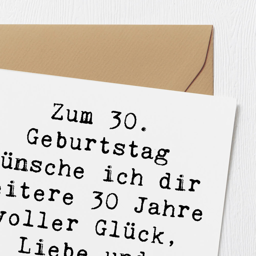Deluxe Karte Spruch 30. Geburtstag Glück Karte, Grußkarte, Hochwertige Klappkarte, Glückwunschkarte, Klappkarte, Geburtstagskarte, Hochzeitskarte, Einladungskarte, Hochwertige Grußkarte, Geburtstag, Geburtstagsgeschenk, Geschenk