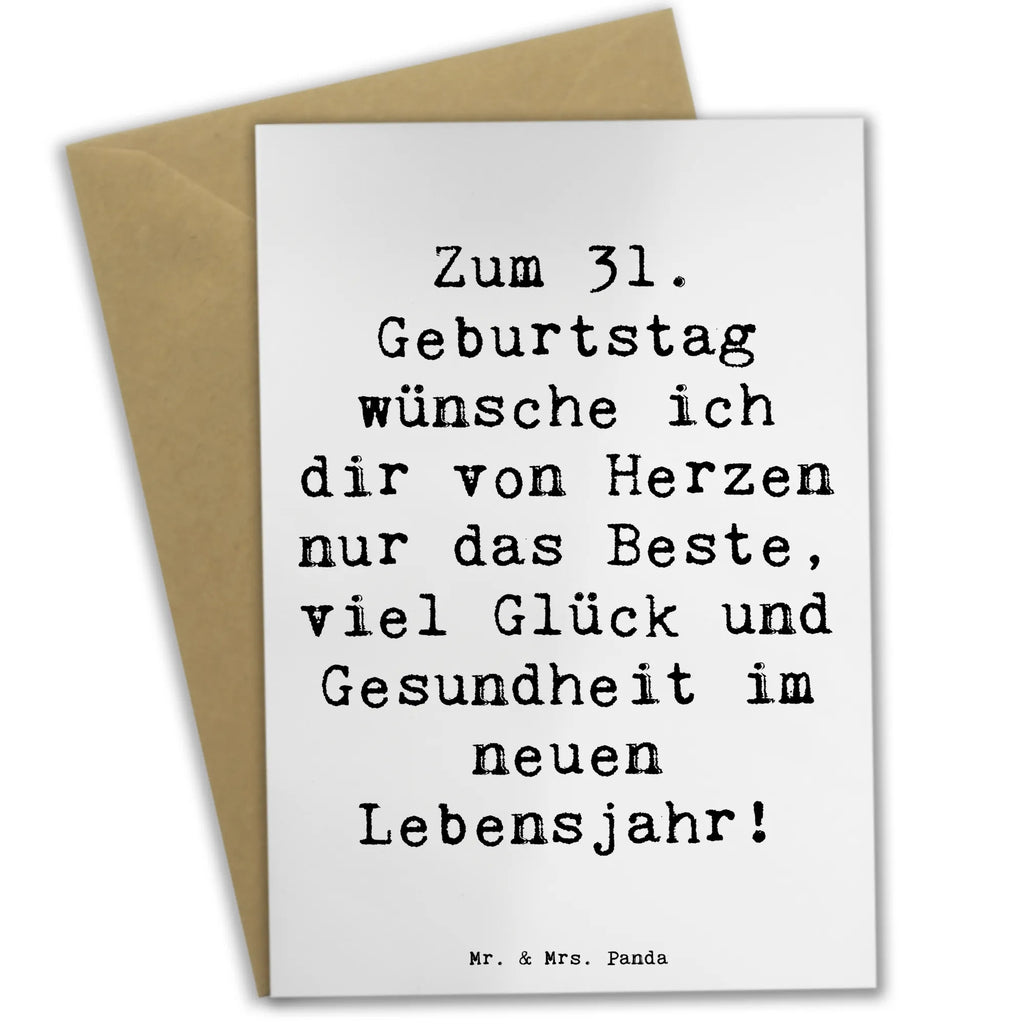 Grußkarte Spruch 31. Geburtstag Liebe Wünsche Geburtstagskarte, Ansichtskarten, Einladungskarte, Klappkarte, Karte, Grußkarte, Glückwunschkarte, Hochzeitskarte, Geburtstag, Geburtstagsgeschenk, Geschenk