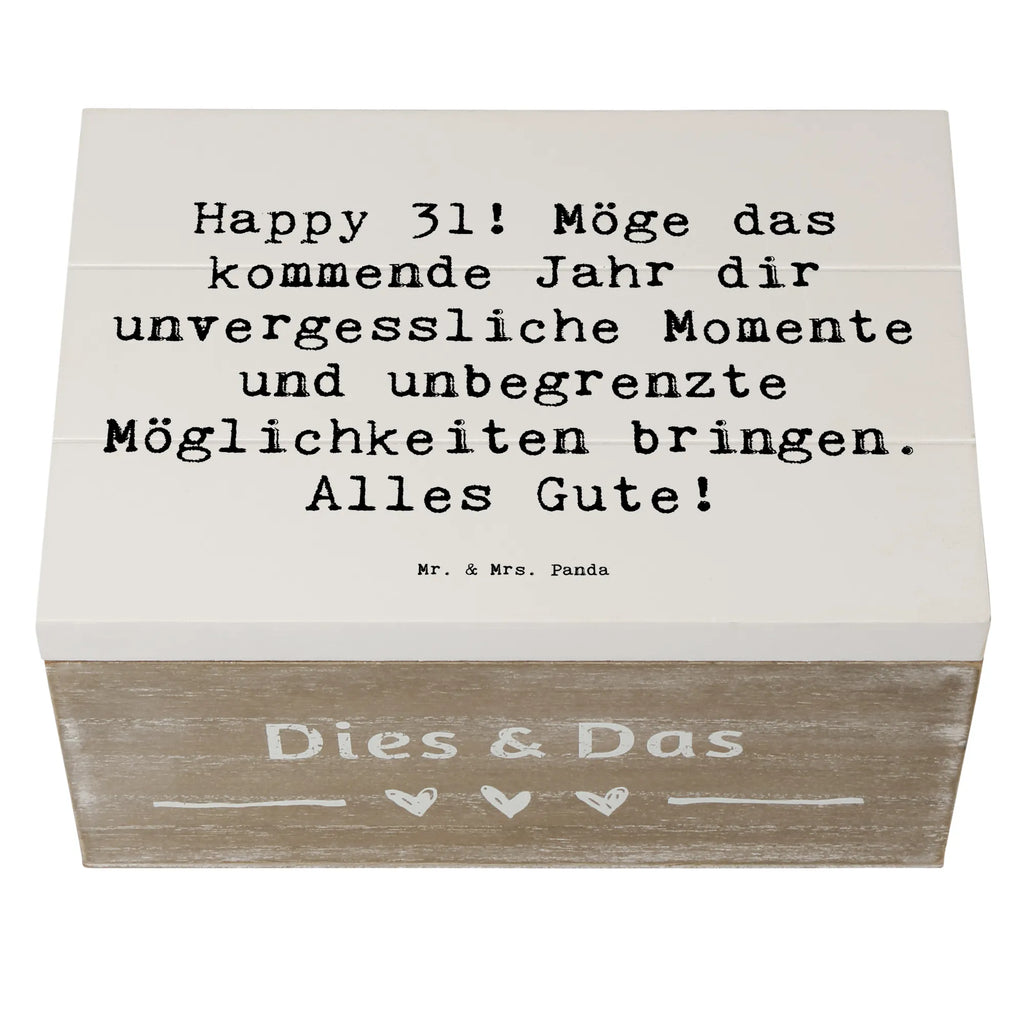 Holzkiste Spruch 31. Geburtstag Aufbewahrungsbox, Schatzkiste, Dekokiste, Geschenkdose, Truhe, XXL, Geschenkbox, Erinnerungsbox, Holzkiste, Schatulle, Erinnerungskiste, Kiste, Geburtstag, Geburtstagsgeschenk, Geschenk