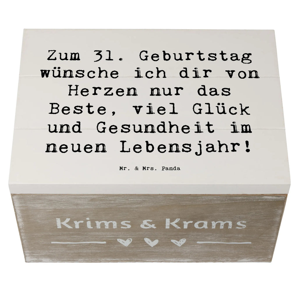Holzkiste Spruch 31. Geburtstag Liebe Wünsche Geschenkdose, Schatzkiste, Schatulle, Erinnerungsbox, Holzkiste, Erinnerungskiste, Truhe, Kiste, Aufbewahrungsbox, Geschenkbox, XXL, Dekokiste, Geburtstag, Geburtstagsgeschenk, Geschenk