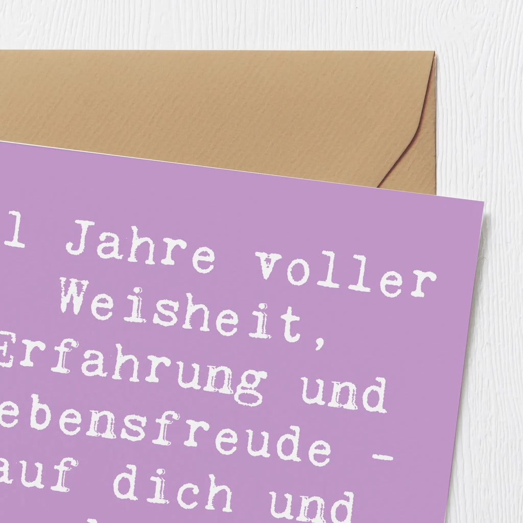 Deluxe Karte Spruch 31. Geburtstag Weisheit Einladungskarte, Geburtstagskarte, Glückwunschkarte, Hochwertige Grußkarte, Klappkarte, Karte, Grußkarte, Hochzeitskarte, Hochwertige Klappkarte, Geburtstag, Geburtstagsgeschenk, Geschenk