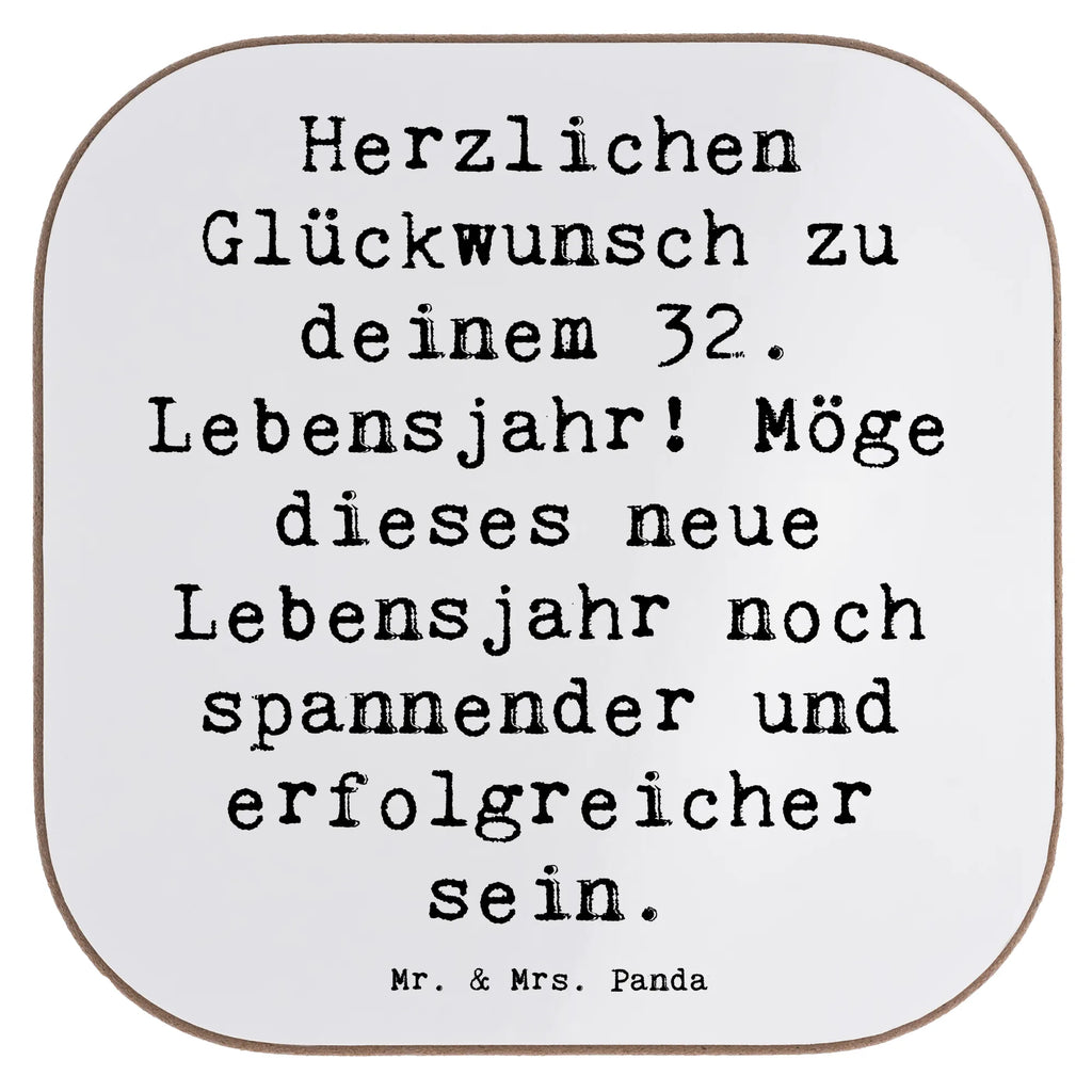 Square coaster Saying Herzlichen Glückwunsch zu deinem 32. Lebensjahr! Möge dieses neue Lebensjahr noch spannender und erfolgreicher sein. Untersetzer, Bierdeckel, Untersetzer Gläser, Untersetzer für Gläser, Untersetzer aus Holz, Korkuntersetzer, Glasuntersetzer, Getränkeuntersetzer, Untersetzer Design, Holzuntersetzer, Untersetzer Holz, Tassen Untersetzer, Geburtstag, Geburtstagsgeschenk, Geschenk