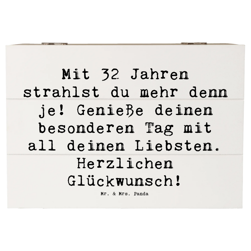 Holzkiste Spruch 32. Geburtstag Schatzkiste, Truhe, Dekokiste, Kiste, Erinnerungsbox, Holzkiste, Schatulle, XXL, Erinnerungskiste, Aufbewahrungsbox, Geschenkbox, Geschenkdose, Geburtstag, Geburtstagsgeschenk, Geschenk