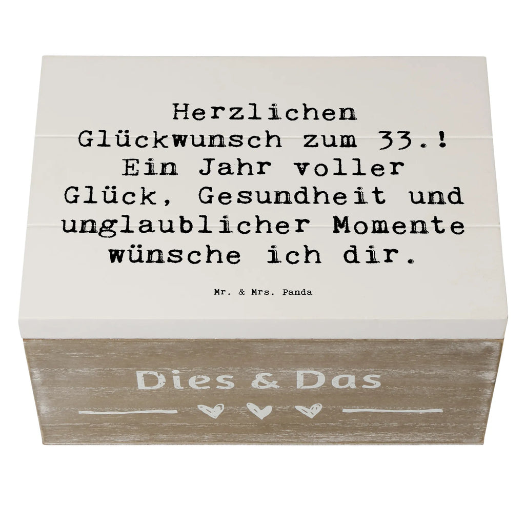 Holzkiste Spruch 33. Geburtstag Wünsche Erinnerungskiste, XXL, Schatulle, Aufbewahrungsbox, Geschenkbox, Dekokiste, Erinnerungsbox, Geschenkdose, Holzkiste, Schatzkiste, Truhe, Kiste, Geburtstag, Geburtstagsgeschenk, Geschenk