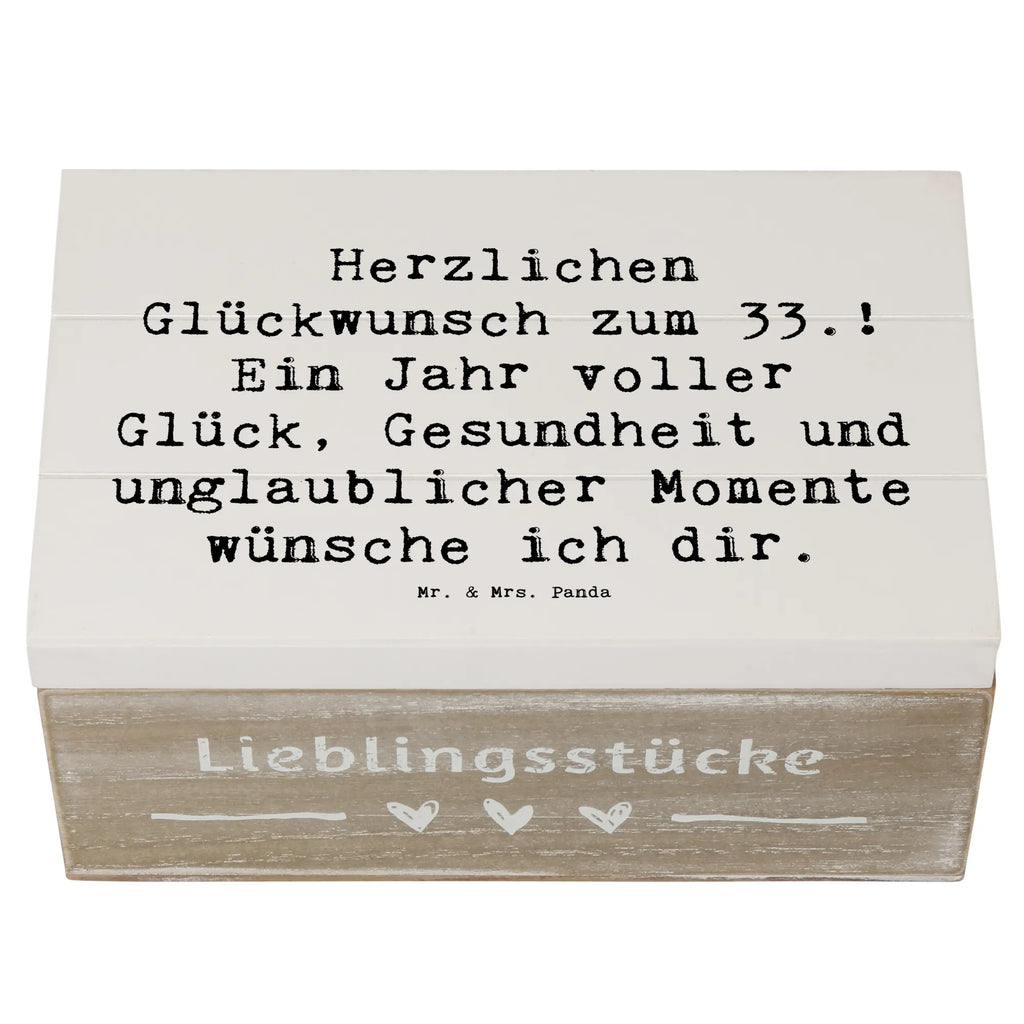 Holzkiste Spruch 33. Geburtstag Wünsche Erinnerungskiste, XXL, Schatulle, Aufbewahrungsbox, Geschenkbox, Dekokiste, Erinnerungsbox, Geschenkdose, Holzkiste, Schatzkiste, Truhe, Kiste, Geburtstag, Geburtstagsgeschenk, Geschenk