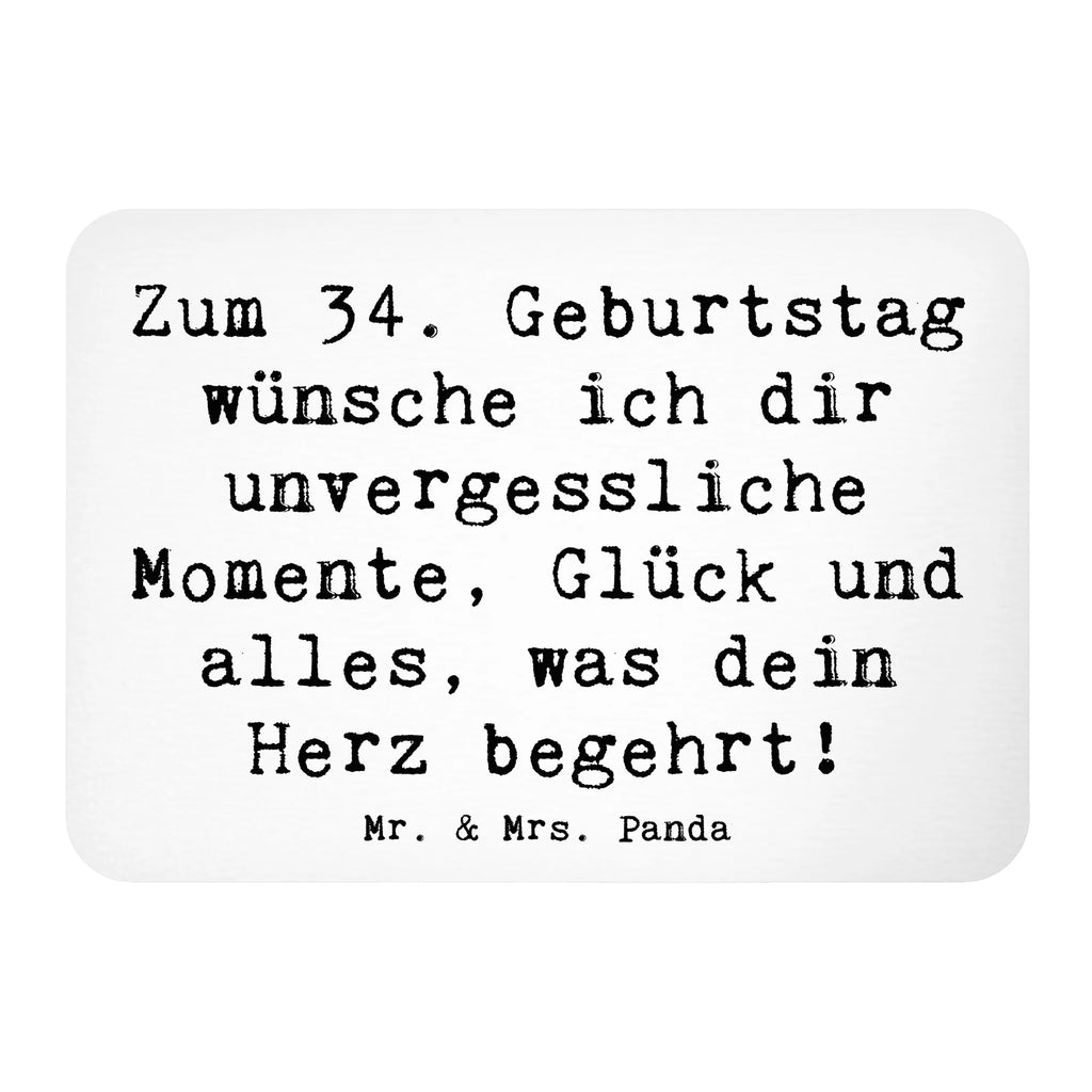 Magnet Spruch 34. Geburtstag Glückwünsche Whiteboard Magnet, Kühlschrankmagnet, Notiz Magnet, Dekomagnet, Souvenir Magnet, Motivmagnete, Pinnwandmagnet, Kühlschrank Dekoration, Geburtstag, Geburtstagsgeschenk, Geschenk