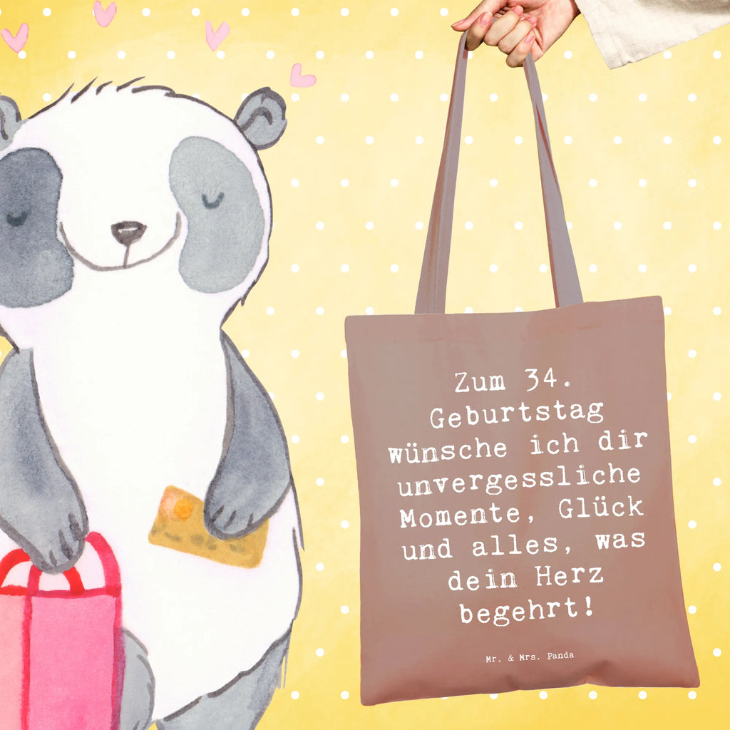 Tragetasche Spruch 34. Geburtstag Glückwünsche Beuteltasche, Beutel, Einkaufstasche, Jutebeutel, Stoffbeutel, Tasche, Shopper, Umhängetasche, Strandtasche, Schultertasche, Stofftasche, Tragetasche, Badetasche, Jutetasche, Einkaufstüte, Laptoptasche, Geburtstag, Geburtstagsgeschenk, Geschenk