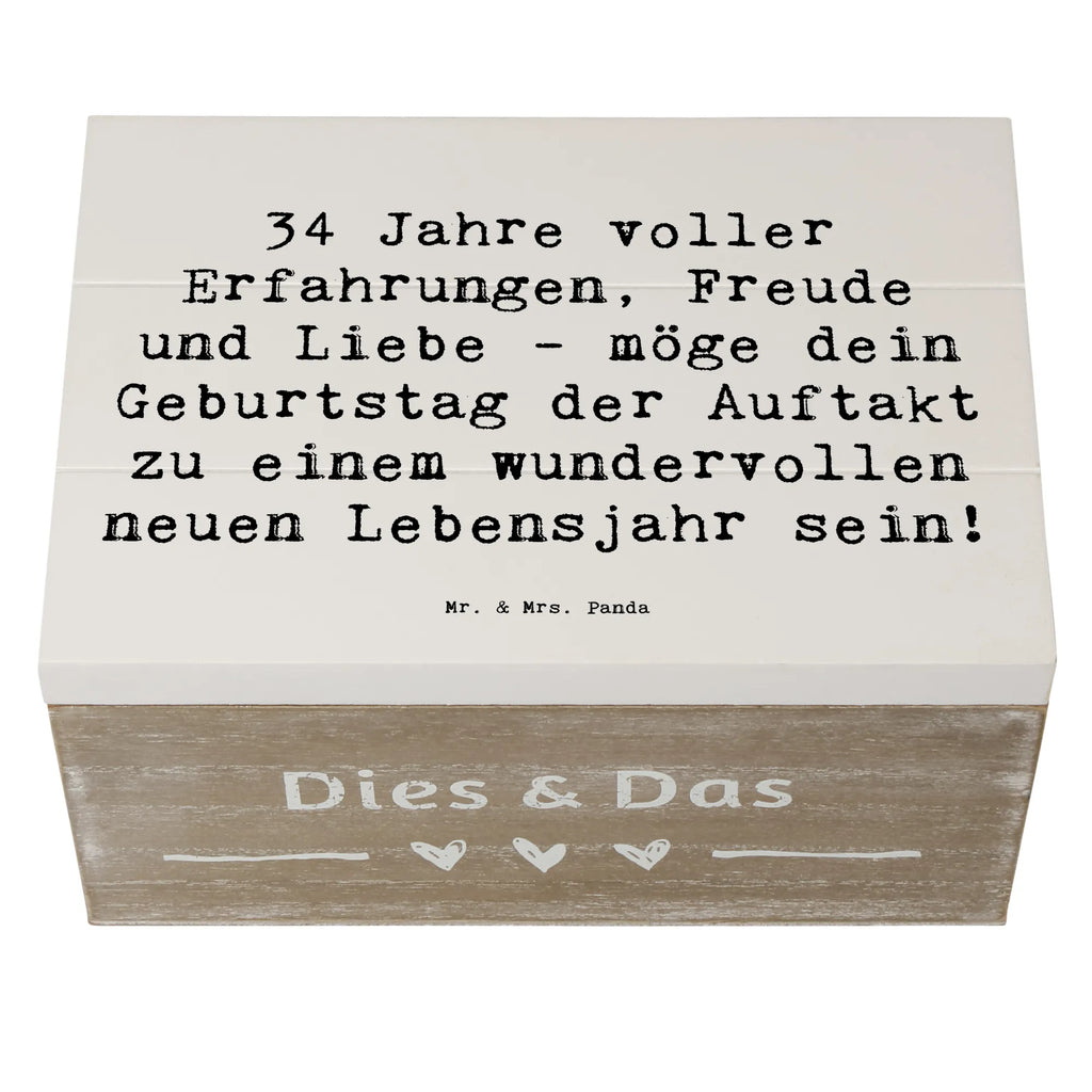 Holzkiste Spruch 34. Geburtstag Erlebnisse Holzkiste, Kiste, XXL, Erinnerungskiste, Geschenkbox, Dekokiste, Truhe, Schatzkiste, Erinnerungsbox, Schatulle, Geschenkdose, Aufbewahrungsbox, Geburtstag, Geburtstagsgeschenk, Geschenk