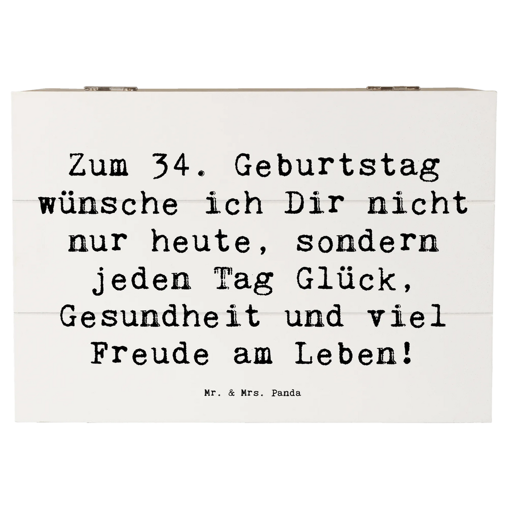 Holzkiste Spruch 34. Geburtstag Schatzkiste, Geschenkdose, Erinnerungsbox, Geschenkbox, Schatulle, Truhe, Erinnerungskiste, Kiste, Holzkiste, Dekokiste, XXL, Aufbewahrungsbox, Geburtstag, Geburtstagsgeschenk, Geschenk