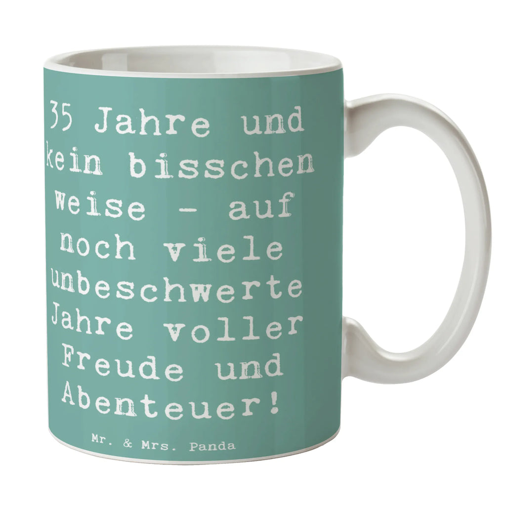 Tasse Spruch 35. Geburtstag Tasse mit Zitaten, Bürotasse, Tasse mit Motiven, Porzellantasse, Keramiktasse, Kaffeetasse, Geschenktasse, Tasse, Teetasse, Geburtstag, Geburtstagsgeschenk, Geschenk