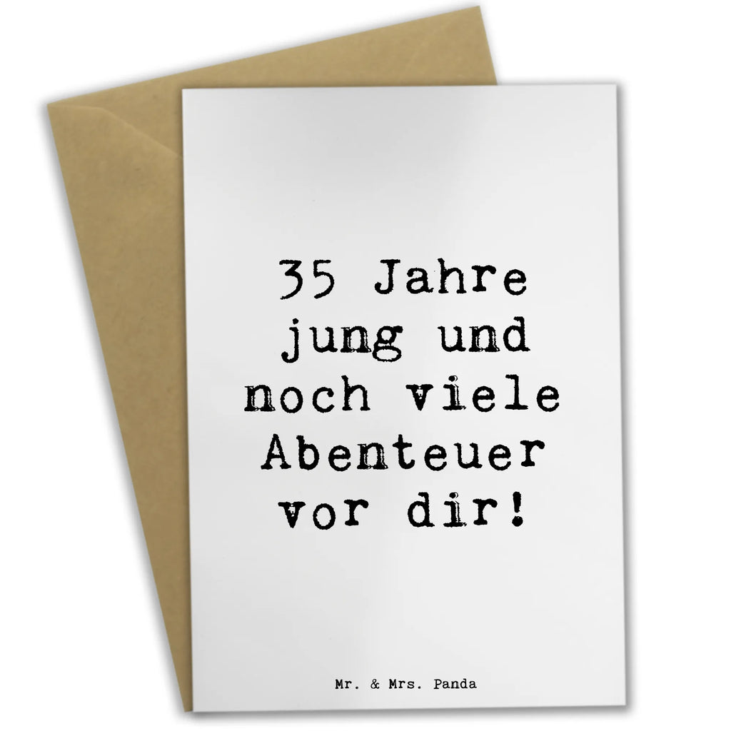 Grußkarte Spruch 35. Geburtstag Abenteuer Ansichtskarten, Geburtstagskarte, Karte, Klappkarte, Glückwunschkarte, Hochzeitskarte, Grußkarte, Einladungskarte, Geburtstag, Geburtstagsgeschenk, Geschenk