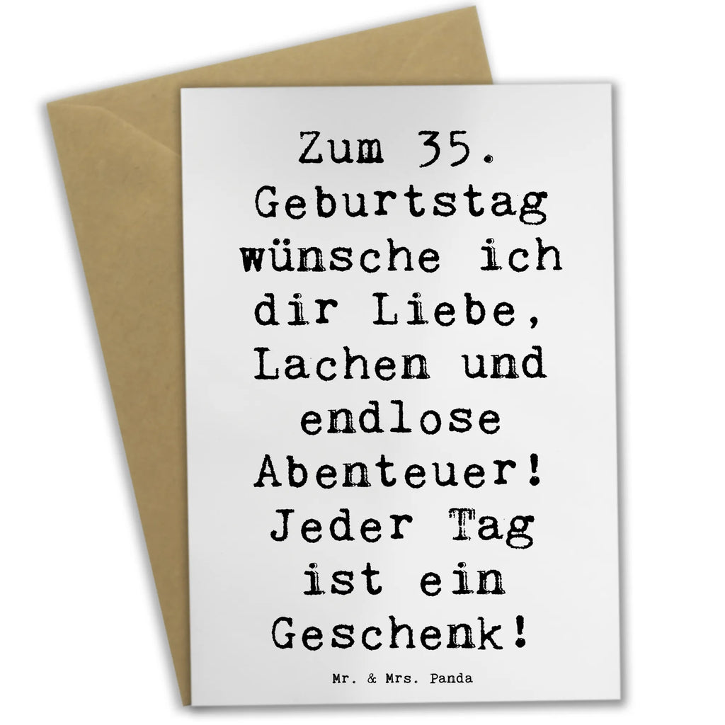 Grußkarte Spruch 35. Geburtstag Glückwunschkarte, Grußkarte, Hochzeitskarte, Karte, Geburtstagskarte, Ansichtskarten, Klappkarte, Einladungskarte, Geburtstag, Geburtstagsgeschenk, Geschenk