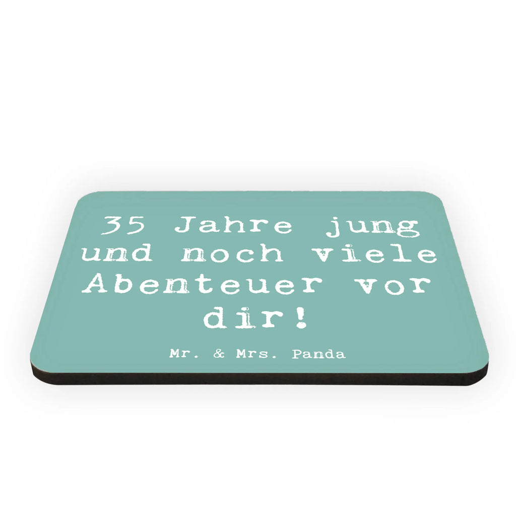 Magnet Spruch 35. Geburtstag Abenteuer Notiz Magnet, Whiteboard Magnet, Motivmagnete, Pinnwandmagnet, Dekomagnet, Kühlschrank Dekoration, Souvenir Magnet, Kühlschrankmagnet, Geburtstag, Geburtstagsgeschenk, Geschenk