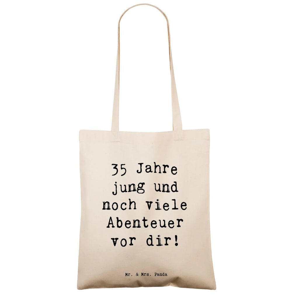 Tragetasche Spruch 35. Geburtstag Abenteuer Beuteltasche, Beutel, Einkaufstasche, Jutebeutel, Stoffbeutel, Tasche, Shopper, Umhängetasche, Strandtasche, Schultertasche, Stofftasche, Tragetasche, Badetasche, Jutetasche, Einkaufstüte, Laptoptasche, Geburtstag, Geburtstagsgeschenk, Geschenk