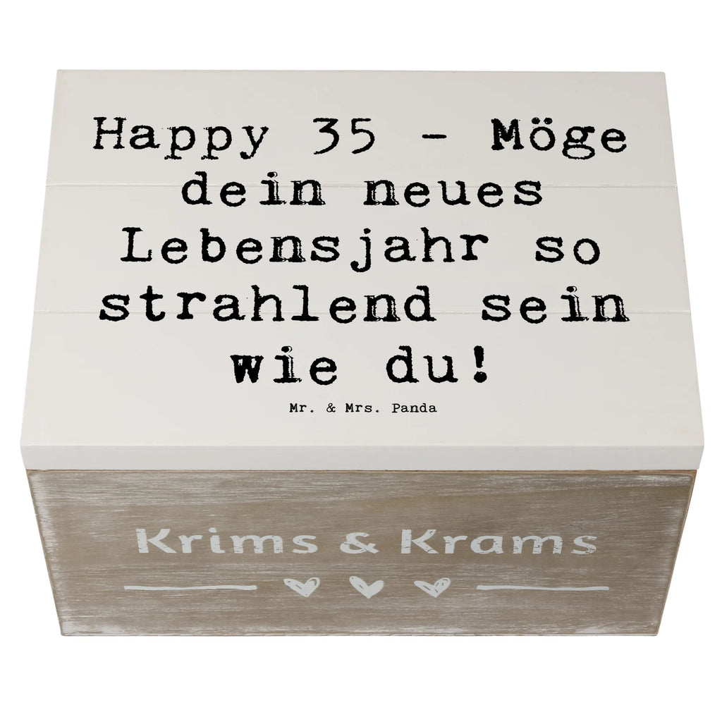 Holzkiste Spruch 35. Geburtstag Glückwünsche Schatulle, Geschenkbox, Schatzkiste, Aufbewahrungsbox, Erinnerungskiste, Dekokiste, Truhe, Kiste, Holzkiste, Geschenkdose, Erinnerungsbox, XXL, Geburtstag, Geburtstagsgeschenk, Geschenk