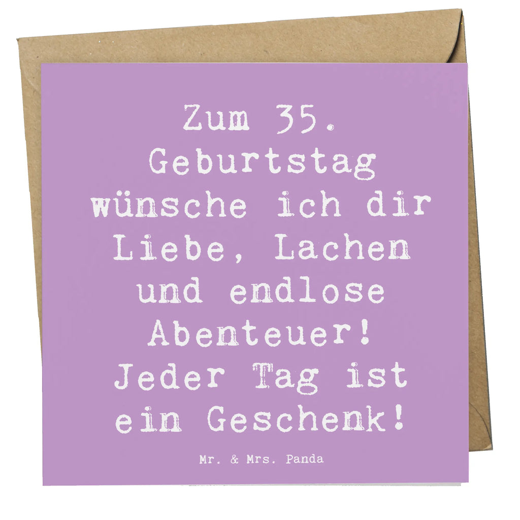 Deluxe Karte Spruch 35. Geburtstag Karte, Grußkarte, Hochwertige Klappkarte, Hochwertige Grußkarte, Klappkarte, Geburtstagskarte, Einladungskarte, Glückwunschkarte, Hochzeitskarte, Geburtstag, Geburtstagsgeschenk, Geschenk