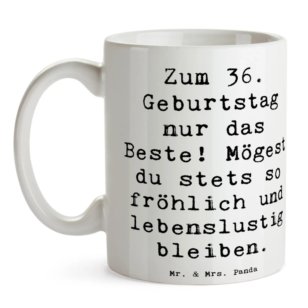 Tasse Spruch 36. Geburtstag Porzellantasse, Tasse mit Motiven, Teetasse, Bürotasse, Kaffeetasse, Tasse, Geschenktasse, Tasse mit Zitaten, Keramiktasse, Geburtstag, Geburtstagsgeschenk, Geschenk