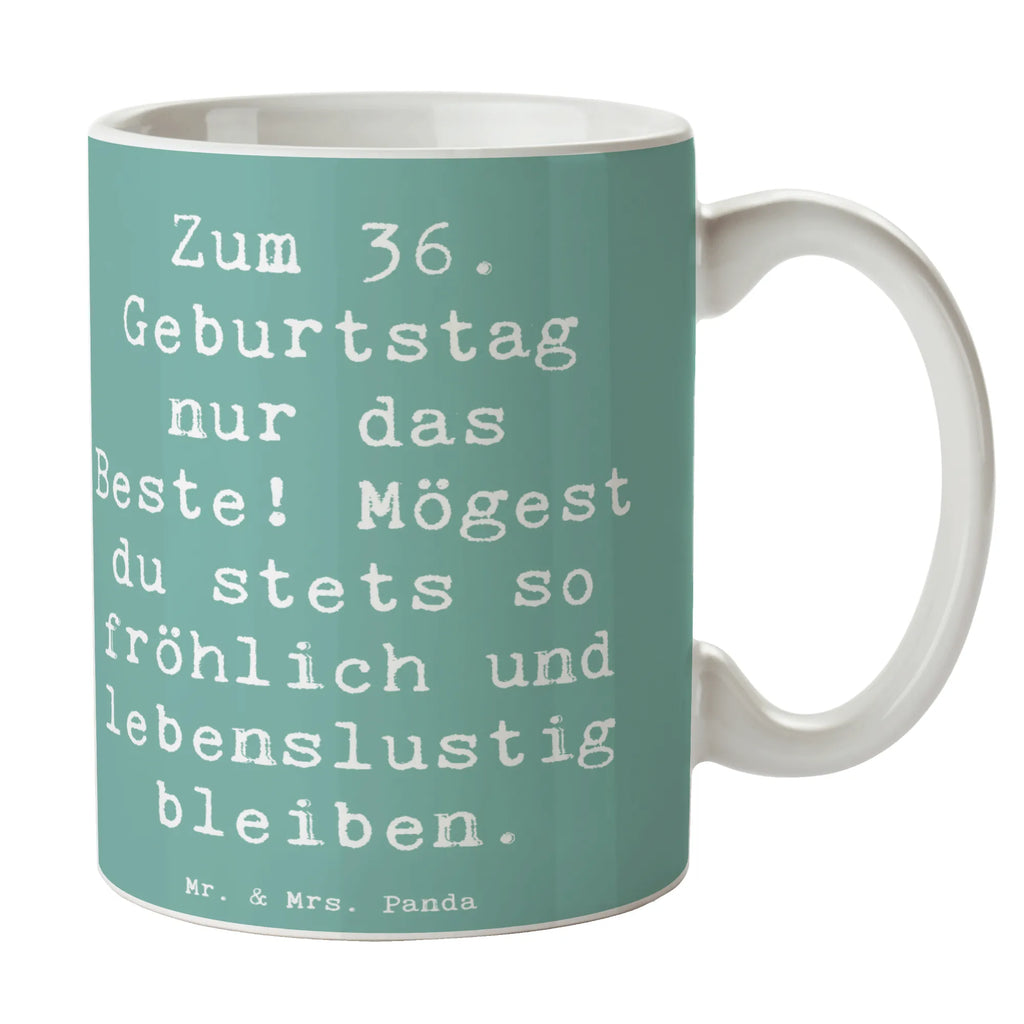 Tasse Spruch 36. Geburtstag Porzellantasse, Tasse mit Motiven, Teetasse, Bürotasse, Kaffeetasse, Tasse, Geschenktasse, Tasse mit Zitaten, Keramiktasse, Geburtstag, Geburtstagsgeschenk, Geschenk