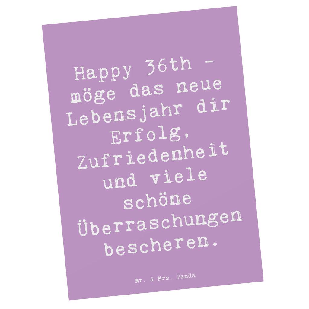 Postcard Saying Happy 36th - möge das neue Lebensjahr dir Erfolg, Zufriedenheit und viele schöne Überraschungen bescheren. Grußkarte, Postkarte, Einladungskarten Geburtstag, Einladung, Geburtstagskarte, Ansichtskarten, Einladung Geburtstag, Einladungskarte, Karte, Ansichtskarte, Dankeskarte, Geschenkkarte, Geburtstag, Geburtstagsgeschenk, Geschenk