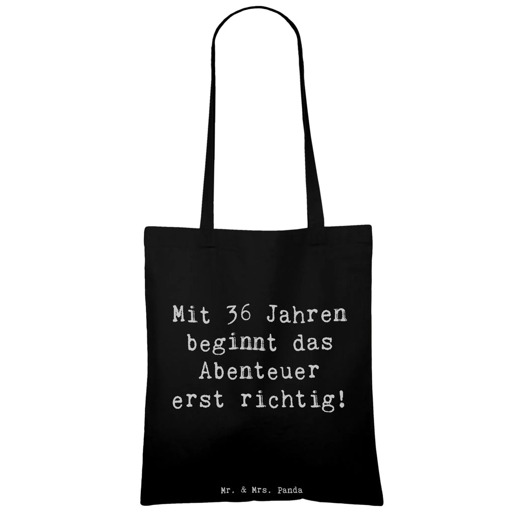 Tragetasche Spruch 36. Geburtstag Abenteuer Beuteltasche, Beutel, Einkaufstasche, Jutebeutel, Stoffbeutel, Tasche, Shopper, Umhängetasche, Strandtasche, Schultertasche, Stofftasche, Tragetasche, Badetasche, Jutetasche, Einkaufstüte, Laptoptasche, Geburtstag, Geburtstagsgeschenk, Geschenk