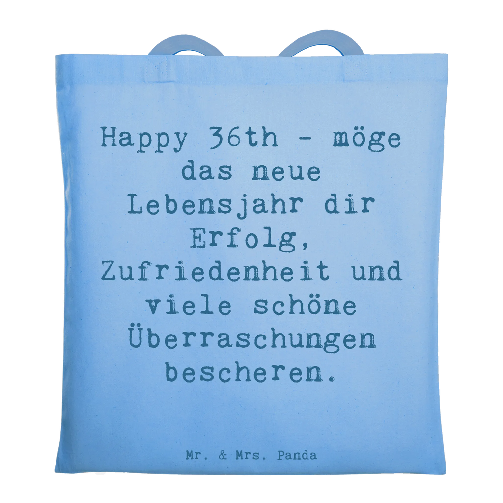 Tragetasche Spruch 36. Geburtstag Segen Beuteltasche, Beutel, Einkaufstasche, Jutebeutel, Stoffbeutel, Tasche, Shopper, Umhängetasche, Strandtasche, Schultertasche, Stofftasche, Tragetasche, Badetasche, Jutetasche, Einkaufstüte, Laptoptasche, Geburtstag, Geburtstagsgeschenk, Geschenk