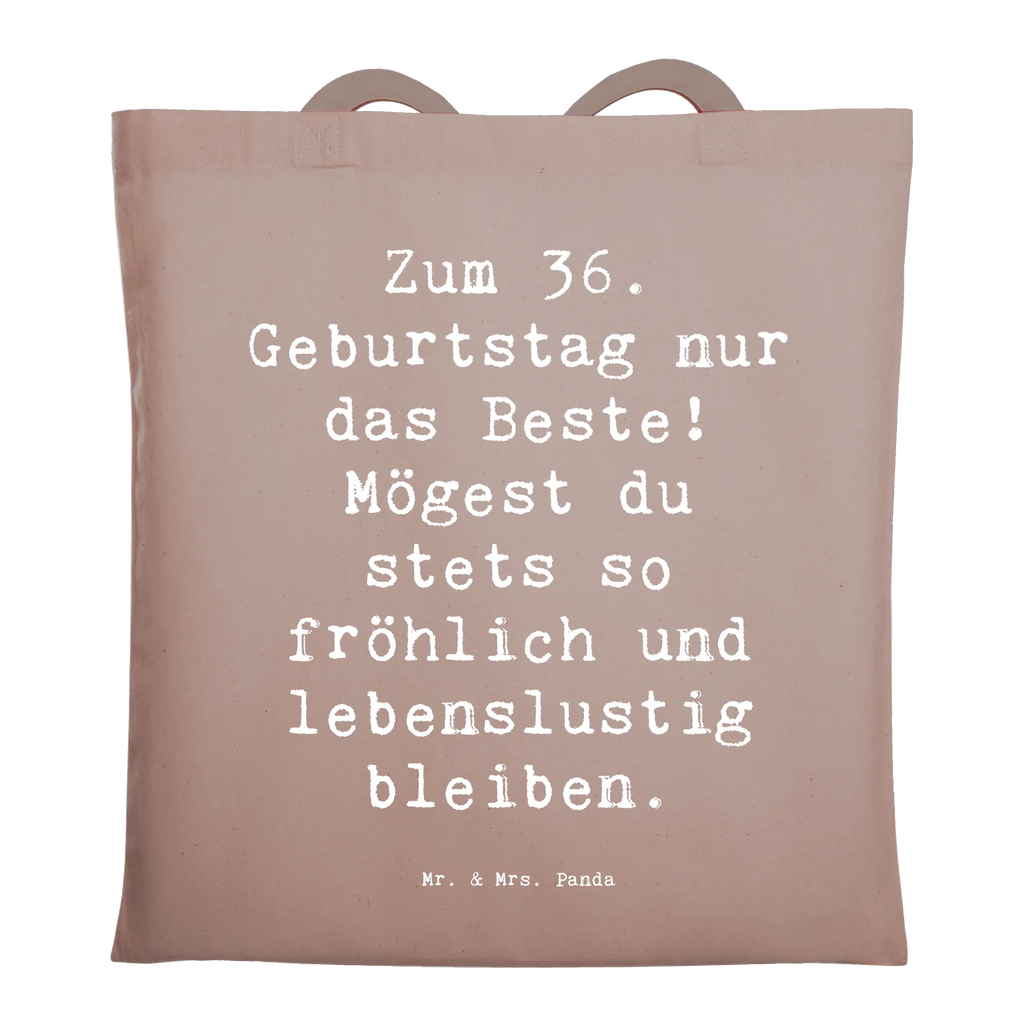 Tragetasche Spruch 36. Geburtstag Beuteltasche, Beutel, Einkaufstasche, Jutebeutel, Stoffbeutel, Tasche, Shopper, Umhängetasche, Strandtasche, Schultertasche, Stofftasche, Tragetasche, Badetasche, Jutetasche, Einkaufstüte, Laptoptasche, Geburtstag, Geburtstagsgeschenk, Geschenk
