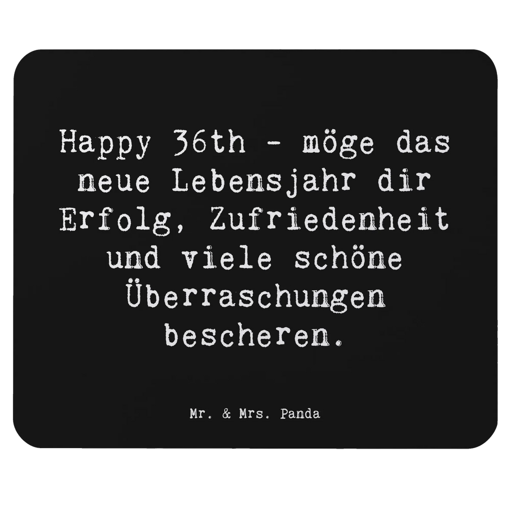 Mouse mat Saying Happy 36th - möge das neue Lebensjahr dir Erfolg, Zufriedenheit und viele schöne Überraschungen bescheren. Arbeitszimmer, PC Zubehör, Designer Mauspad, Computer zubehör, Mausunterlage, Einzigartiges Mauspad, Mousepad, Mauspad Büro, Büroausstattung, Mauspad, Geburtstag, Geburtstagsgeschenk, Geschenk