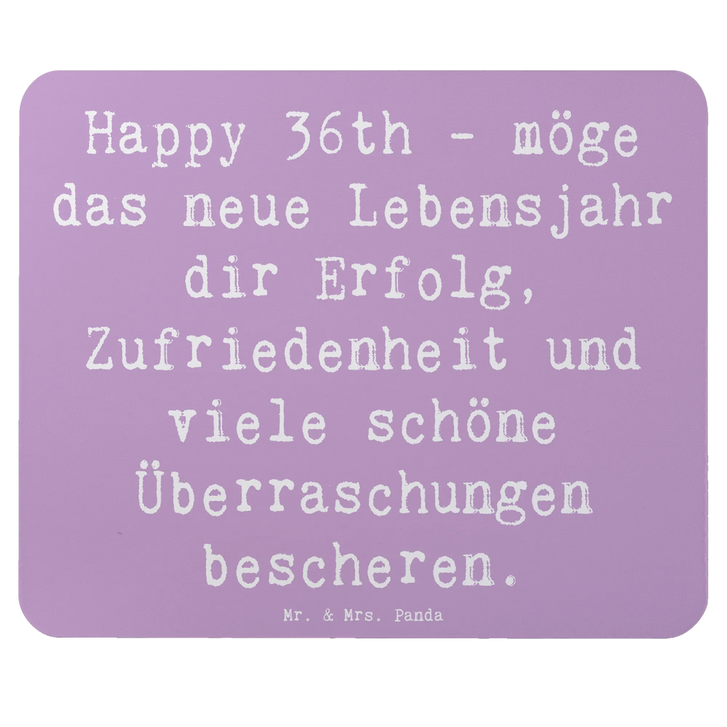 Mouse mat Saying Happy 36th - möge das neue Lebensjahr dir Erfolg, Zufriedenheit und viele schöne Überraschungen bescheren. Arbeitszimmer, PC Zubehör, Designer Mauspad, Computer zubehör, Mausunterlage, Einzigartiges Mauspad, Mousepad, Mauspad Büro, Büroausstattung, Mauspad, Geburtstag, Geburtstagsgeschenk, Geschenk