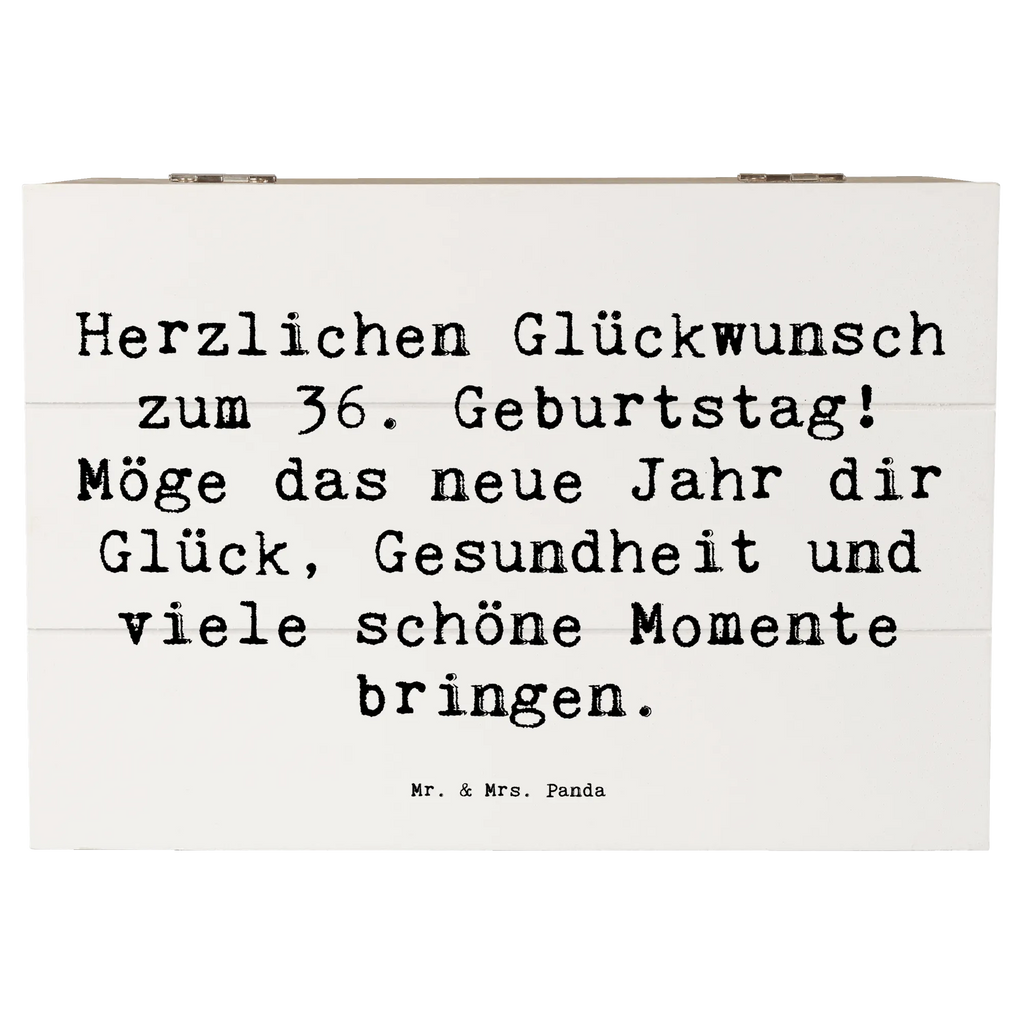 Holzkiste Spruch 36. Geburtstag Glückwünsche Schatulle, Kiste, Truhe, Aufbewahrungsbox, Geschenkbox, Erinnerungsbox, Erinnerungskiste, XXL, Schatzkiste, Geschenkdose, Holzkiste, Dekokiste, Geburtstag, Geburtstagsgeschenk, Geschenk
