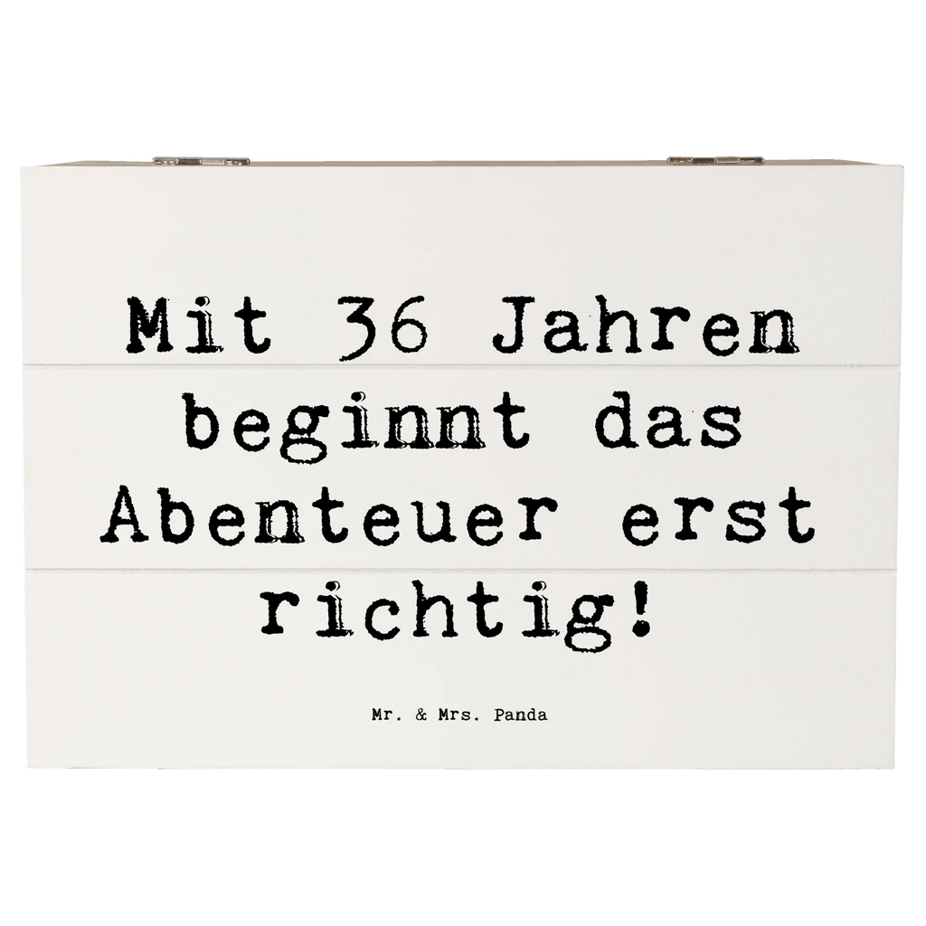 Holzkiste Spruch 36. Geburtstag Abenteuer Erinnerungskiste, Erinnerungsbox, Holzkiste, Geschenkbox, Aufbewahrungsbox, Geschenkdose, Dekokiste, Kiste, Schatulle, XXL, Truhe, Schatzkiste, Geburtstag, Geburtstagsgeschenk, Geschenk