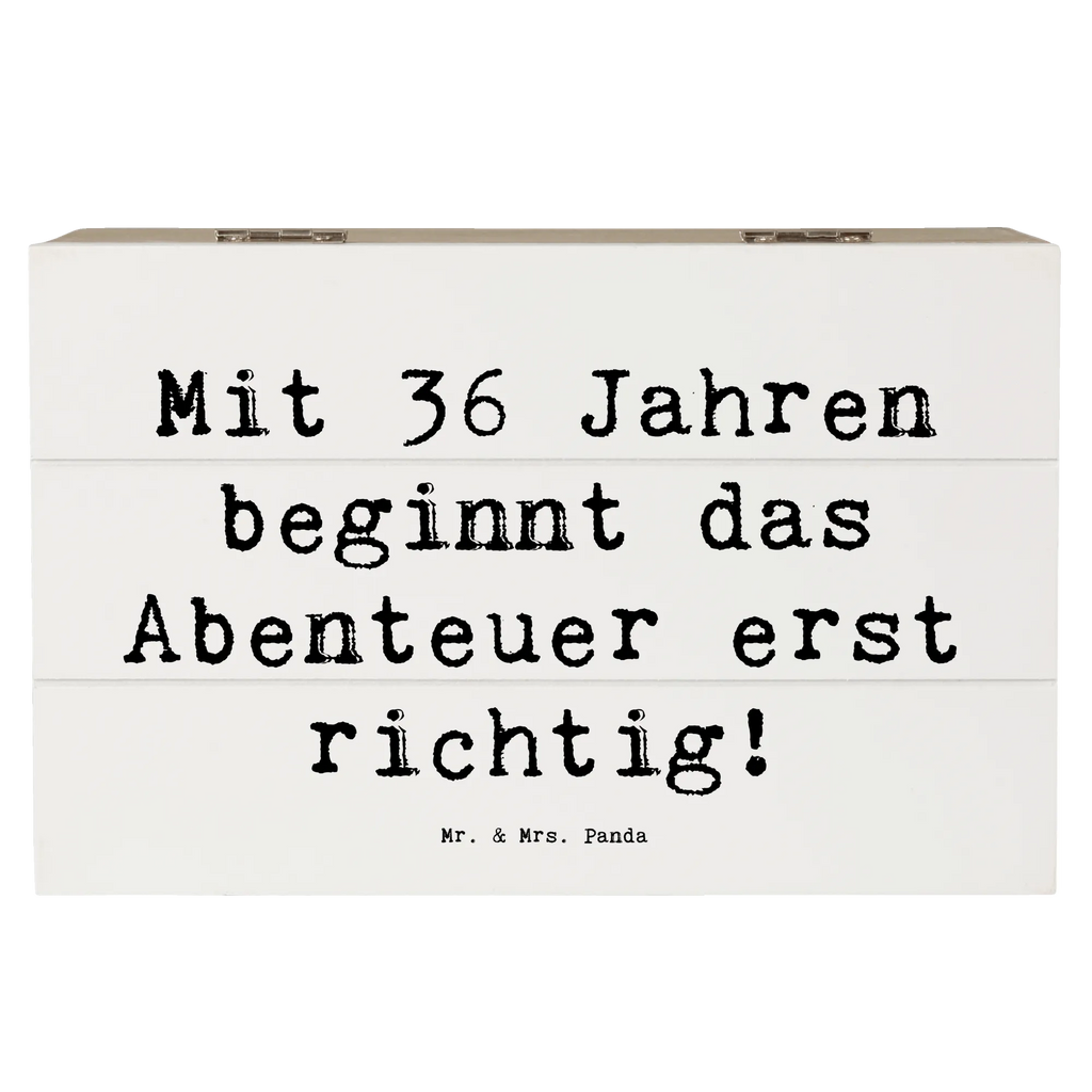 Holzkiste Spruch 36. Geburtstag Abenteuer Erinnerungskiste, Erinnerungsbox, Holzkiste, Geschenkbox, Aufbewahrungsbox, Geschenkdose, Dekokiste, Kiste, Schatulle, XXL, Truhe, Schatzkiste, Geburtstag, Geburtstagsgeschenk, Geschenk