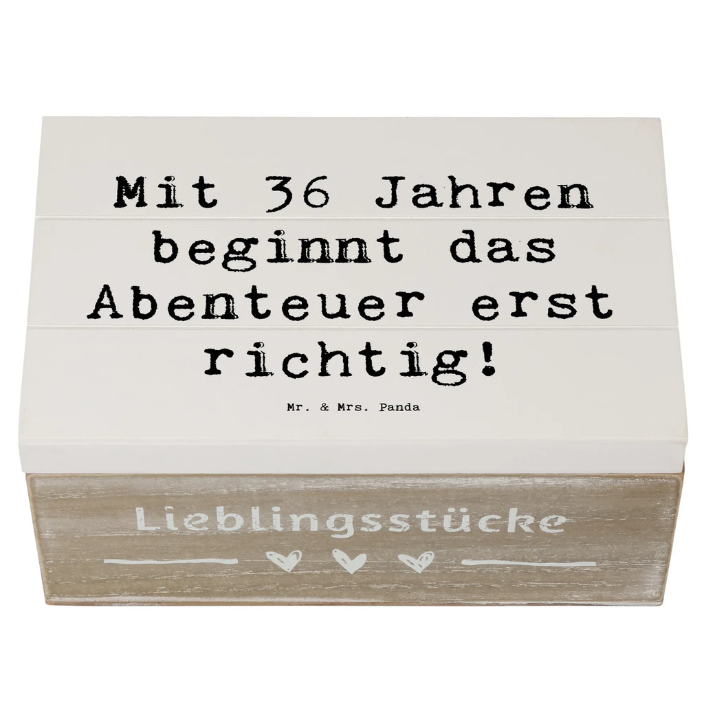 Holzkiste Spruch 36. Geburtstag Abenteuer Erinnerungskiste, Erinnerungsbox, Holzkiste, Geschenkbox, Aufbewahrungsbox, Geschenkdose, Dekokiste, Kiste, Schatulle, XXL, Truhe, Schatzkiste, Geburtstag, Geburtstagsgeschenk, Geschenk