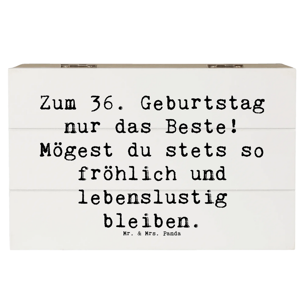 Holzkiste Spruch 36. Geburtstag Aufbewahrungsbox, Schatulle, Kiste, Geschenkdose, Holzkiste, Erinnerungskiste, Truhe, XXL, Geschenkbox, Schatzkiste, Erinnerungsbox, Dekokiste, Geburtstag, Geburtstagsgeschenk, Geschenk