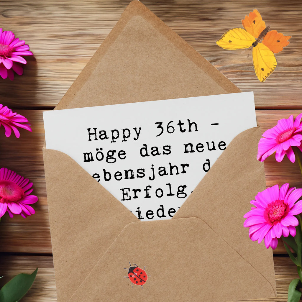 Deluxe Karte Spruch 36. Geburtstag Segen Geburtstagskarte, Grußkarte, Einladungskarte, Hochzeitskarte, Klappkarte, Karte, Hochwertige Klappkarte, Hochwertige Grußkarte, Glückwunschkarte, Geburtstag, Geburtstagsgeschenk, Geschenk