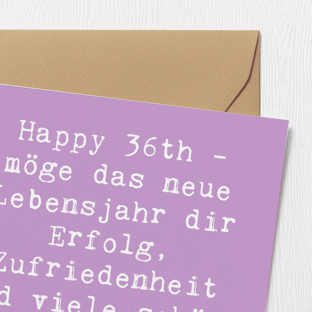 Deluxe Karte Spruch 36. Geburtstag Segen Geburtstagskarte, Grußkarte, Einladungskarte, Hochzeitskarte, Klappkarte, Karte, Hochwertige Klappkarte, Hochwertige Grußkarte, Glückwunschkarte, Geburtstag, Geburtstagsgeschenk, Geschenk