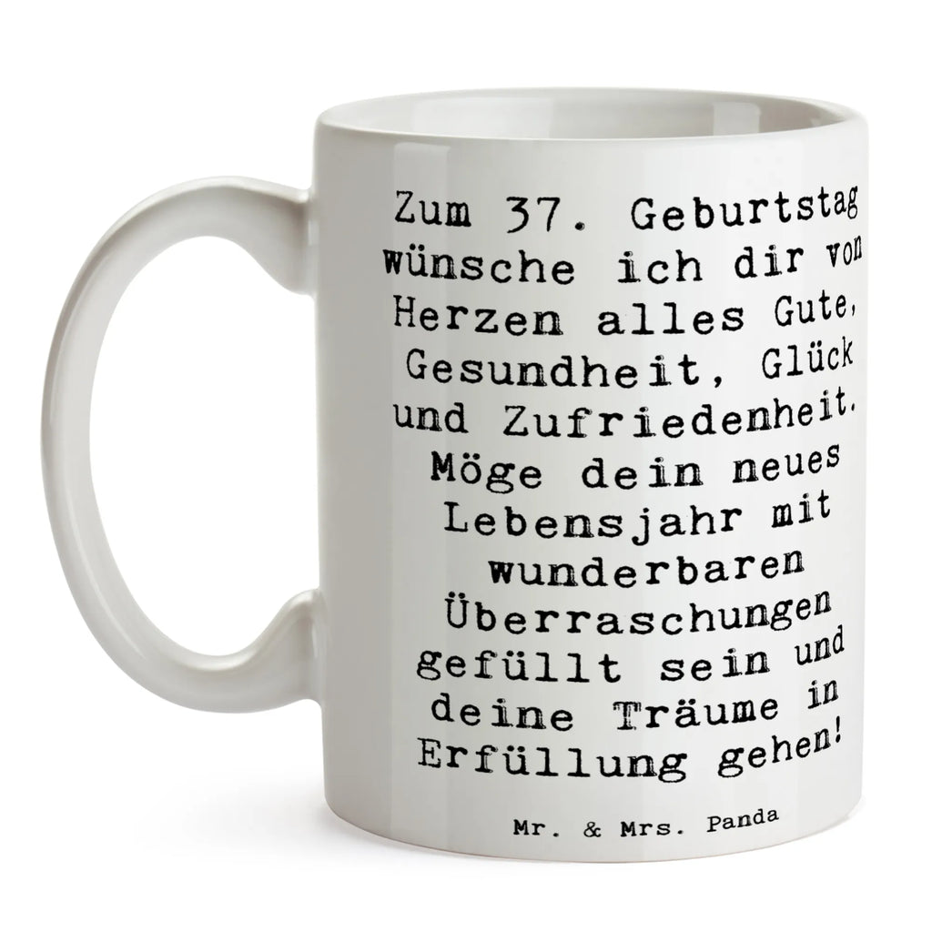Tasse Spruch 37. Geburtstag Grüße Bürotasse, Kaffeetasse, Tasse, Keramiktasse, Tasse mit Zitaten, Tasse mit Motiven, Porzellantasse, Geschenktasse, Teetasse, Geburtstag, Geburtstagsgeschenk, Geschenk