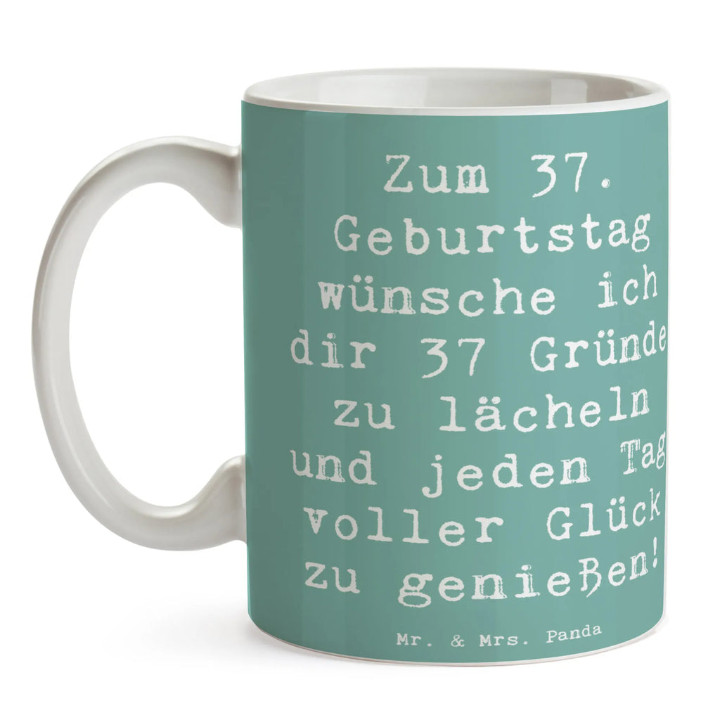 Tasse Spruch 37. Geburtstag Glücksmomente Tasse mit Zitaten, Bürotasse, Kaffeetasse, Keramiktasse, Teetasse, Tasse, Tasse mit Motiven, Porzellantasse, Geschenktasse, Geburtstag, Geburtstagsgeschenk, Geschenk